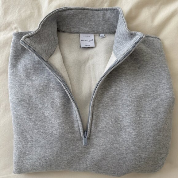 Aritzia - Cozy Sweatfleece Boyfriend 1/2 Zip Sweatshirt size M - Picture 7 of 8